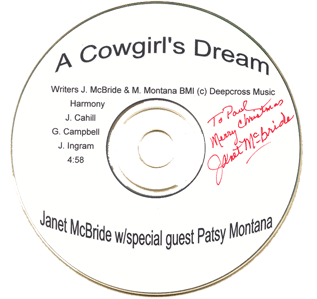 A Single Release with Patsy Montana - A Cowgirl's Dream